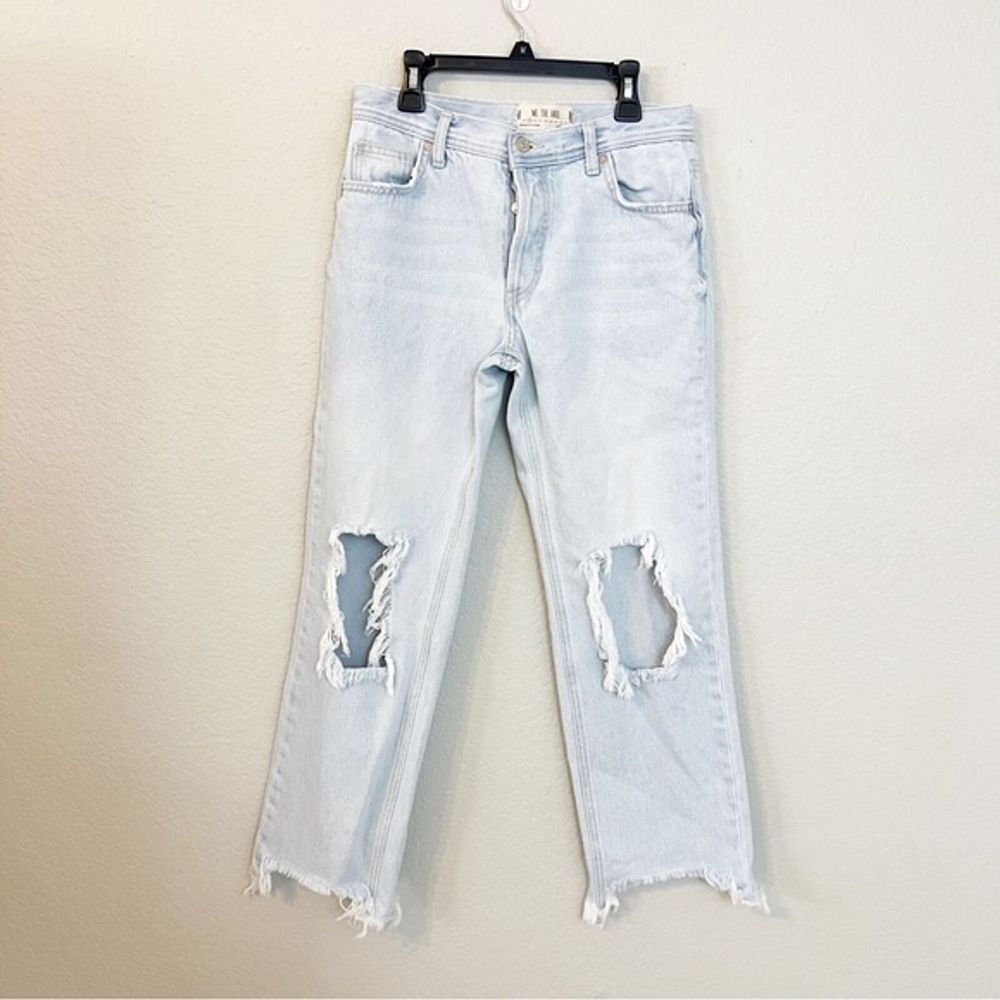 Free People We The Free Wide Leg Cropped Jeans size 25 Bohemian Womans